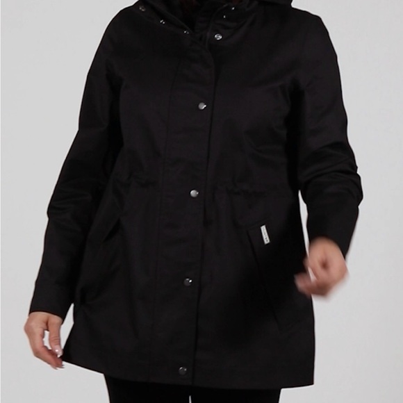 Hunter Black Hooded Raincoat XL - Picture 3 of 5